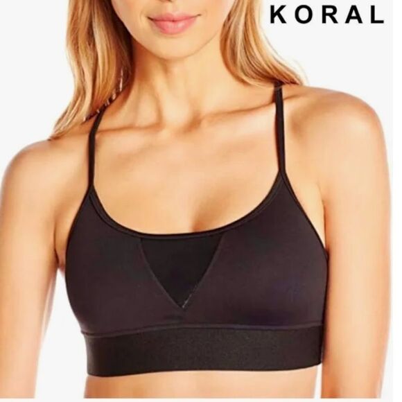 Koral Trifecta Infinity Sports Bra in Chocolate with Black BNWT - Picture 1 of 5